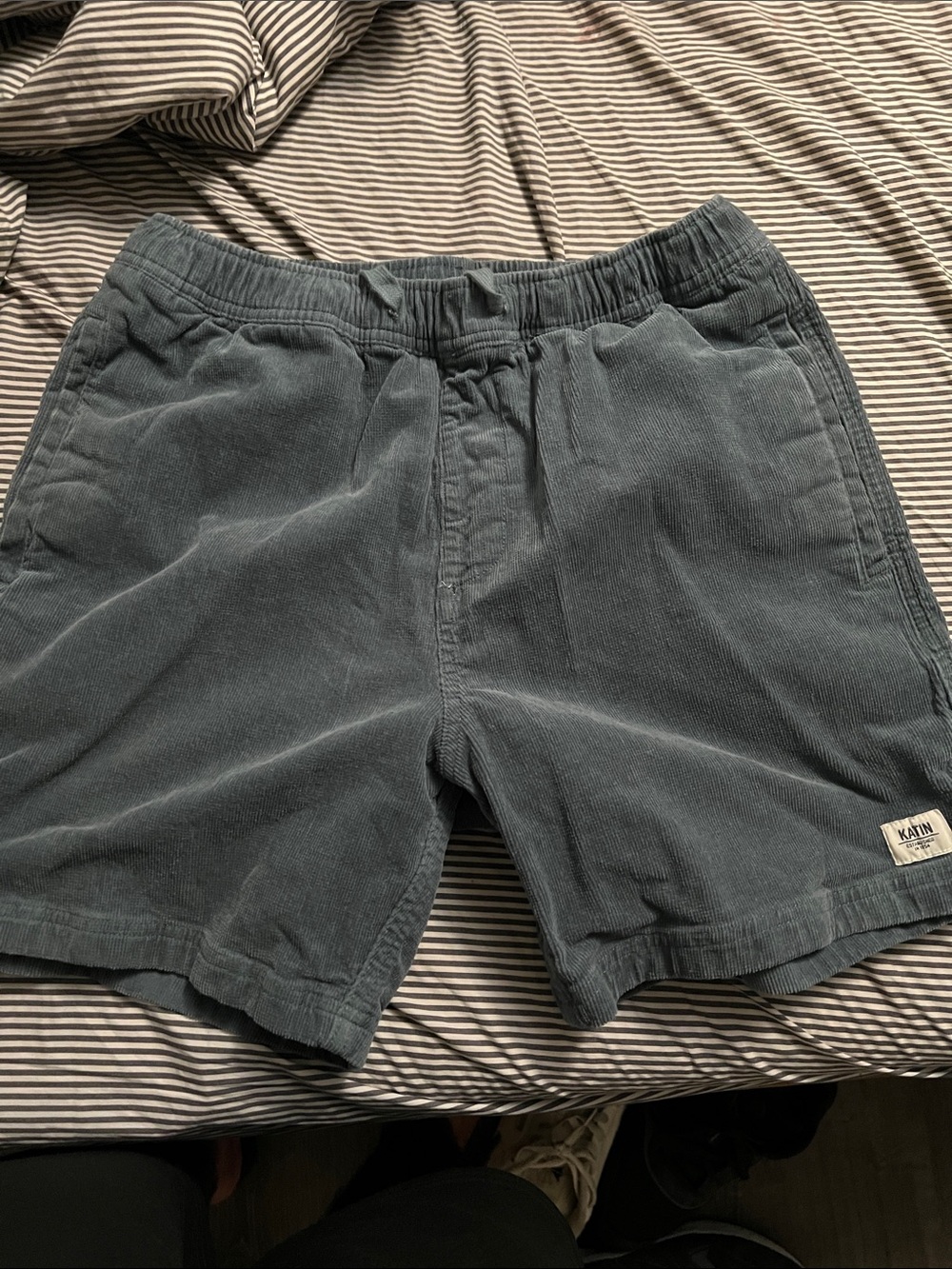 Katin Men's Corduroy Shorts in Slate Blue-Grey